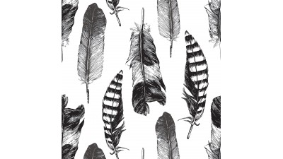 BOBO ART系列-黑白羽毛